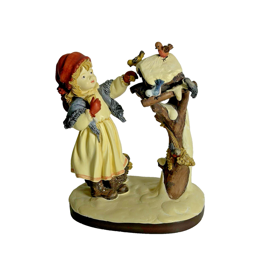 Dolfi Lisi Martin Birdland Cafe Girl Feeding Birds Figurine 1992 Hamilton